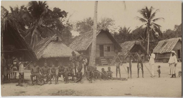 Christianisierte Dorfbewohner in Surinam