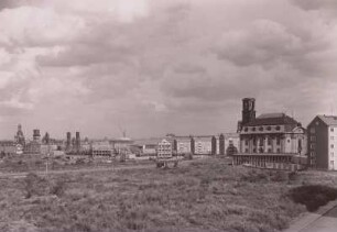 Dresden. Blick von Südwesten auf das Wiederaufbaugebiet an der Annenkirche