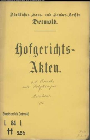 Holzkämper zu Entrup modo Otto vom Brinck gegen Meier Hans zu Entrup - Wegeberechtigung