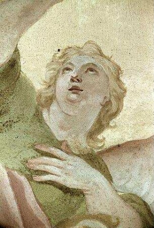 Engelschöre und die vier Erdteile in Verehrung Christi