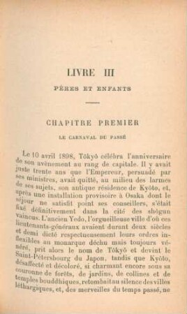 Livre III. Pères et enfants