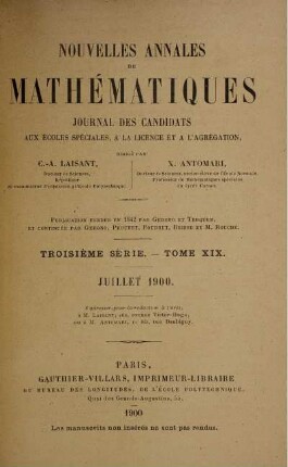 Juillet 1900.