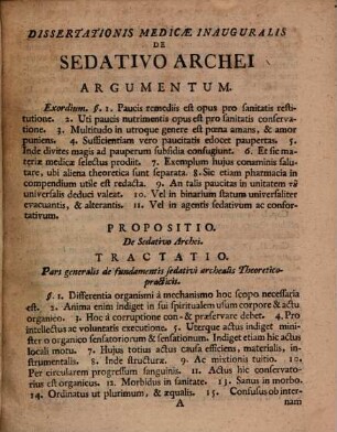 Dissertatio Medica Inauguralis De Sedativo Archei