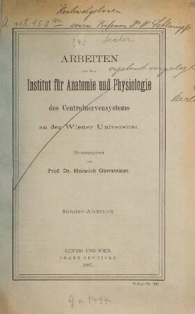 Kleine Schriften Sonderabdrucke u. dergl., 4