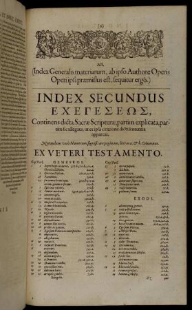 Index Secundus [...] Continens dicta Sacræ Scripturæ, partim explicata [...]