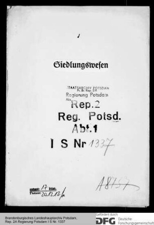 Siedlungswesen