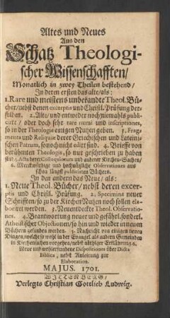 Majus. 1701