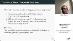 Number sequences for simulation - lecture 1