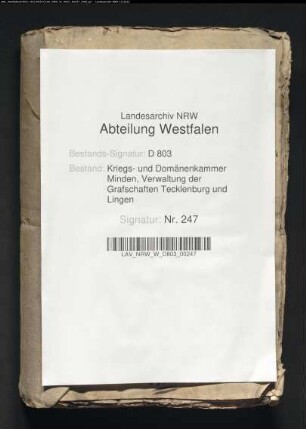 Verpachtung der Lingenschen Domänen