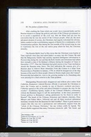 III. The failure of Şahin Giray