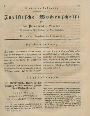 2. Januar-29. Dezember = No. 1/2-103/104