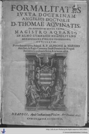 Formalitates iuxta doctrinam Angelici Doctoris D. Thomae Aquinatis
