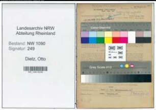 Entnazifizierung Otto Dietz , geb. 19.06.1913 (Polizist)