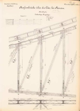 Straßenbrücke über die Oder, Steinau: Linksseitiger Kragträger: Schnitt 1:25