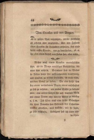 Von Kranken und von Aerzten.