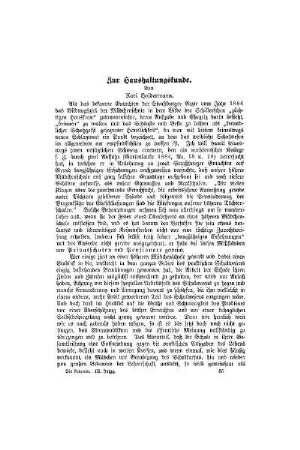 Zur Haushaltungskunde