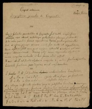 Analysis residuorum. Caput octavum. Disquisitiones generales de Congruentiis. [330 - 375] (Ansetzungssachtitel von Bearbeiter/in), Ohne Ort, vermutlich 1797 - 1798 : Analysis residuor. Caput octauum. Disquisitiones generales de Congruentiis. [330 - 375]