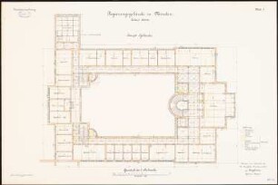 Regierungsgebäude, Minden: Grundriss 1. Obergeschoss 1:100