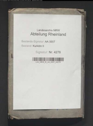Korrespondenz betr. die Reichskammergerichtsprozesse Kurkölns gegen Jülich-Berg-Kleve, Bistum Münster, Waldeck und die Stadt Köln