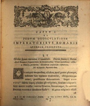 De Pedvm Deoscvlatione Imperatoribvs Romanor[um] Qvondam Praestita Exercitatio