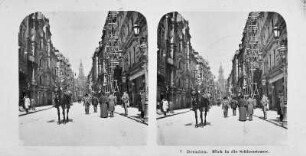Dresden. Blick in die Schloßstraße : Dresden. Blick in die Schloßstraße. Fotografie (vor 1910; A. Kotzsch)
