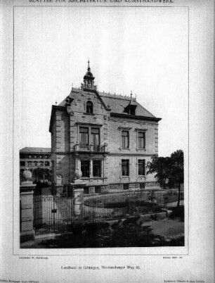 Tafel[ 71]: Landhaus in Göttingen, Nicolausberger Weg 31