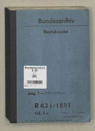 Reichsreform und Neugliederung des Reiches (ab Bd 13: Neugliederung des Reiches und Gleichschaltung der Länder mit dem Reich): Bd. 10