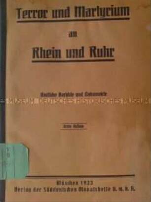 Berichte über den Ruhrkampf 1923