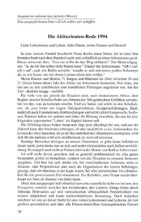 Die Abiturienten-Rede 1994