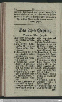 Das sechste Gespräch