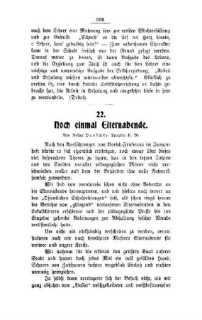 Noch einmal Elternabende