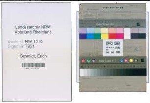 Entnazifizierung Erich Schmidt , geb. 27.05.1908 (Land)