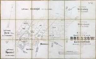 N° VI; Charte von der Dorffeldmark Boessow, D.A. Grevesmühlen