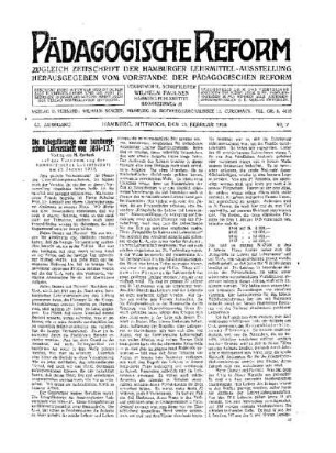 Die Kriegsfürsorge der hamburgischen Lehrerschaft von 1814-17