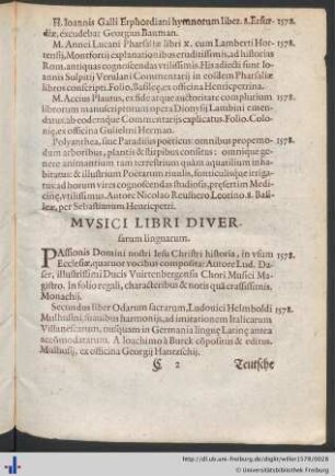 Mvsici Libri Diversarum linguarum.