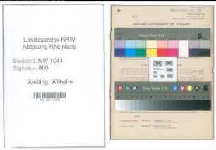 Entnazifizierung Wilhelm Juetting , geb. 02.05.1899 (Beamter)