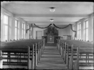 Blick in den Betsaal der evangelischen Kirchengemeinde in Buchen