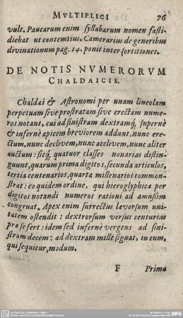 De Notis Numerorum Chaldaicis.