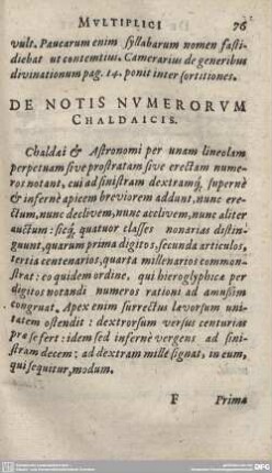 De Notis Numerorum Chaldaicis.
