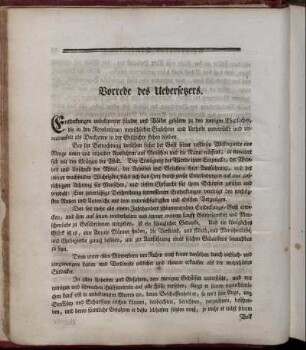 Vorrede des Uebersetzers