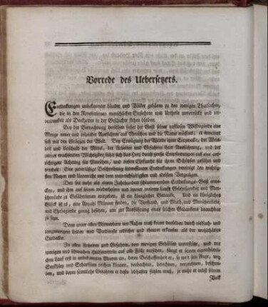 Vorrede des Uebersetzers