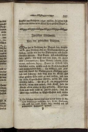 Zwölfter Abschnitt. Von den gedruckten Büchern.