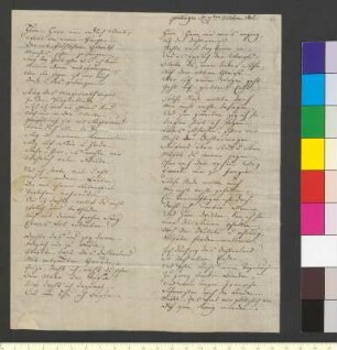 Brief von Hilgard, Theodor Erasmus an Goethe, Johann Wolfgang von
