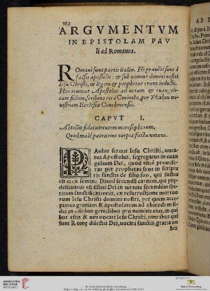 Argumentum In Argumentum in Epistolam Pauli ad Romanos