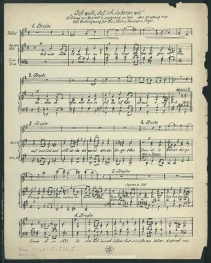 Ich wollt dass ich daheim wär - Mus.11302-E-526,5 : Coro, vl, org - G; RMWV 215