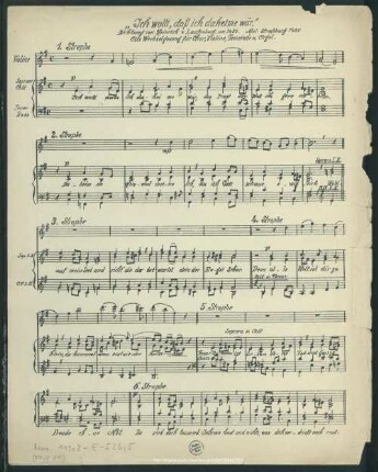 Ich wollt dass ich daheim wär - Mus.11302-E-526,5 : Coro, vl, org - G; RMWV 215