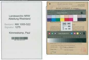 Entnazifizierung Paul Kimmeskamp , geb. 31.03.1894 (Kaufmann)