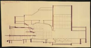 Stadttheater (auch: Opernhaus Wuppertal), Barmen: Längsschnitt 1:100