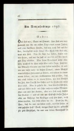 Am Neujahrstage 1797.