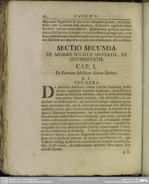 Sectio Secunda. De Morbis Solutae Unitatis, Et Continuitatis